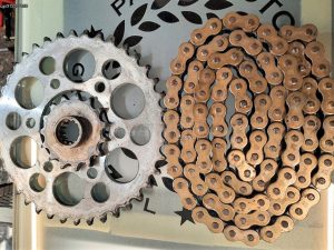 ΣΕΤ ΚΙΝΗΣΗΣ ΓΡΑΝΑΖΙΑ - ΑΛΥΣΙΔΑ DID 525 ΕΝΙΣΧΥΜΈΝΗ ΧΡΥΣΗ ΑΥΤΟΛΙΠΑΙΝΟΜΕΝΗ !!!