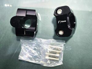 ΚΑΒΑΛΕΤΑ Μαύρο 22mm CNC ΤΙΜΟΝΙΟΥ RIZERS ΑΠΟΣΤΑΤΕΣ FAT BAR FATBAR MotorDMS.