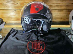 TURC Helmets!!! ΑΝΟΙΧΤΟ ΚΡΑΝΟΣ Jet / Open Face 3/4 με εσωτερικό γυαλί ηλίου μαυρο ματ με κοκκινο S/M/L/XL ΕΤΟΙΜΟΠΑΡΑΔΟΤΑ.